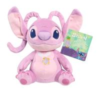 Just Play Peluche piccolo Disney Stitch Suono e Profumo da 15 cm Angel, Rosa, Giocattoli per bambini dai 2 anni
