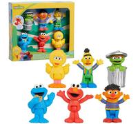 Just Play Set da 6 personaggi Sesame Street Neighborhood Friends, personaggi da collezione da 7,6 cm, giocattoli per bambini dai 2 anni