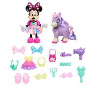 Just Play - Set di 21 pupazzi e accessori per bambini, motivo: Minnie, Groom & Glam Pony