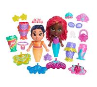Just Play Set di bambole deluxe Disney Junior Ariel Pop Tails con accessori, 19 pezzi, giochi di finzione, giocattoli per bambini dai 3 anni