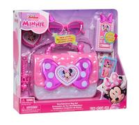 Just Play Set di Borsa con Il Fiocco di Minni Disney Junior, 7 Pezzi, Effetti Luminosi e sonori, Gioco di finzione, Giocattoli per Bambini dai 3 Anni