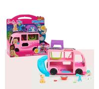 Just Play Set di Gioco Camper Barbie Pet con Coppia di Animali da 3,8 cm, 11 Pezzi, Personaggi e Set di Gioco, Giocattoli per Bambini dai 3 Anni
