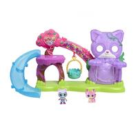 Just Play Set di gioco Disney Junior SuperKitties Su-Purr Wild con scivolo e altalena, 5 pezzi, 3 personaggi con forma modificabile, giocattoli per bambini dai 3 anni