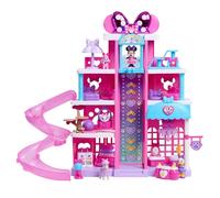 Just Play Set di gioco interattivo l’Hotel dei Cuccioli di Minni Disney Junior da 53,3 cm con luci e suoni, 23 pezzi, 4 piani di gioco, giocattoli per bambini dai 3 anni