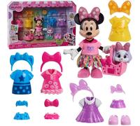 Just Play Set di Minni Glitter e Glam Pet Fashion Disney Junior, bambola e accessori da 13 pezzi, giocattoli per bambini dai 3 anni