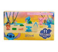 Just Play Set di personaggi da collezione di Disney Stitch con 5 accessori, 11 pezzi, personaggi da collezione da 5 cm, decorazioni per la casa, giocattoli per bambini dai 3 anni