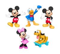 Just Play Minifigure da collezione Disney Junior Topolino da 5 confezioni, figurine da collezione da 3,8 cm a 6,4 cm di altezza, giocattoli per bambini dai 3 anni