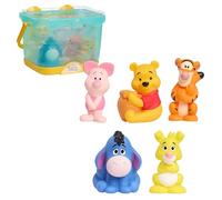Just Play Signature Collection Winnie The Pooh Bath Caddy | Pooh, Piglet, Tigger, Eeyore e Rabbit, porta giochi con ventosa, resistente alla muffa, giochi d’acqua, bimbi 3+