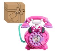 Just Play - Telefono rotativo Disney Junior Minnie Mouse Ring Me con luci e suoni, telefono per bambini, Rosa