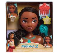 Just Play Testa da pettinare di Moana 2 della Collezione Principesse Disney, 7 Pezzi, Giochi di finzione, Giocattoli per Bambini dai 3 Anni