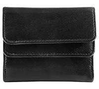 Just Portafoglio in vera pelle, nero, RFID, formato orizzontale, 10 x 8 cm, unisex, Nero , Portafoglio RFID