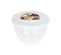 Just Pudding Basins Bacino per budino da 1 pinta e coperchio, confezione da 4 - Ciotola per budino di Natale di medie dimensioni, adatta per alimenti, 570 ml, lavabile in lavastoviglie, congelatore e