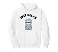 Just Relax Divertente Carino Bradipo Kawaii Yoga Bradipo Senza Stress Felpa con Cappuccio
