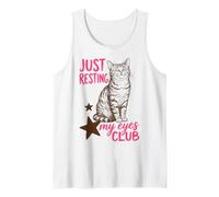 Just Resting My Eyes Club Funny Tabby Cat Nap Lover Canotta