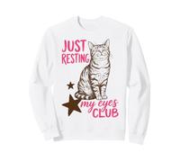 Just Resting My Eyes Club Funny Tabby Cat Nap Lover Felpa