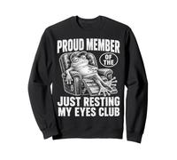 Just Resting My Eyes Funny Frog Nap Lover Lazy Sleeper Felpa