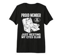 Just Resting My Eyes Funny Frog Nap Lover Lazy Sleeper Maglietta Premium