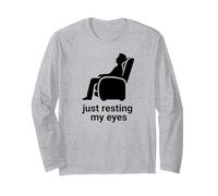 Just Resting My Eyes Recliner Chair Funny Fathers Day Maglia a Manica
