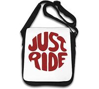 Just Ride Drivers Circle Graphic - Borsa a tracolla bianca