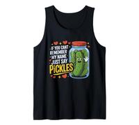 Just Say Pickles Funny Pickle Jar Pun Design Canotta