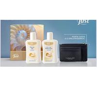 Just Set Regalo Doccia Gel e Latte Corpo Miele e Riso con Porta Carte A.G. Spalding & Bros.