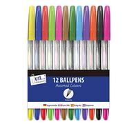 Just stationery 12 penne a sfera multicolore, colori assortiti, confezione da 1