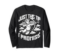 Just The Tip I Promise Cupido Freccia Divertente Scherzo Umorismo Adulto Maglia a Manica