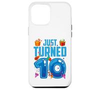 Just Turned 10 Birthday Boy Rocket Blue Party Custodia per iPhone 12 Pro Max