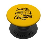 Just Us No Fuss Elopement 2026 Micro Wedding Bride PopSockets PopGrip Adesivo