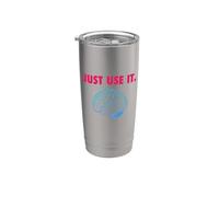 JUST USE IT BRAIN Bicchiere termico in acciaio inox doppia parete