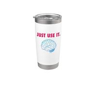 JUST USE IT BRAIN Bicchiere termico in acciaio inox doppia parete