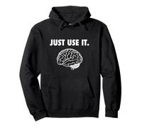 Just Use IT Brain Felpa con Cappuccio