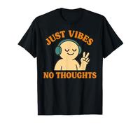 Just Vibes No Thoughts - Cuffie con scritta "Peace" Maglietta
