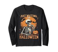 Just Waiting for Halloween - Divertente Lanterna con Scheletro Jack O Maglia a Manica