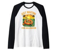 Just Waiting For Halloween - Funny Skeleton Summer Halloween Maglia con Maniche Raglan