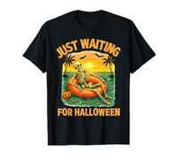 Just Waiting For Halloween - Funny Skeleton Summer Halloween Maglietta