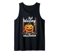 Just Waiting for Halloween Pumpkin Art Canotta