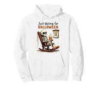 Just Waiting for Halloween Skeleton Drink Felpa con Cappuccio