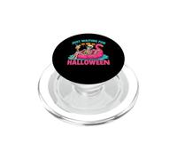Just Waiting For Halloween Skeleton Flamingo Summerween PopSockets PopGrip per MagSafe