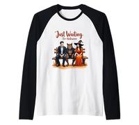 Just Waiting for Halloween Vampire Witch Maglia con Maniche Raglan