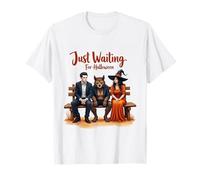 Just Waiting for Halloween Vampire Witch Maglietta