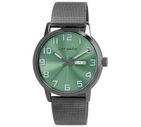 Just Watch Orologio da uomo Marchese con cinturino in rete, acciaio inox, Ø 43 mm, 5ATM, grigio/verde