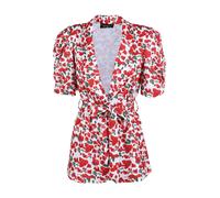 just west Blazer donna a fantasia con maniche corte a sbuffo