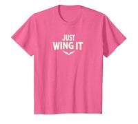Just Wing It: Ali d'Angelo motivazionali Maglietta, Bambini, Rosa mélange, 4 Anni