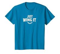 Just Wing It: Ali d'Angelo motivazionali Maglietta, Bambini, Zaffiro, 3 Anni