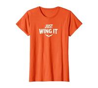 Just Wing It: Ali d'Angelo motivazionali Maglietta, Donna, Arancio, L