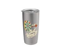 Just Wing It Darts League - Scherzo sulle freccette volanti Bicchiere termico in acciaio inox doppia parete