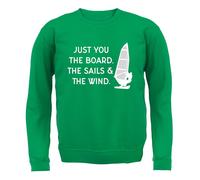 Just You, The Sails & The Wind - Adulti Felpa con Cappuccio/Maglione - Windsurf