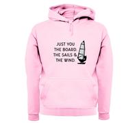 Just You, The Sails & The Wind - Adulti Felpa con Cappuccio/Maglione - Windsurf