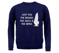 Just You, The Sails & The Wind - Adulti Felpa con Cappuccio/Maglione - Windsurf